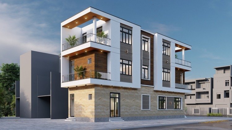 Thiết kế nhà 3 tầng mái bằng hiện đại, được ưa chuộng nhất