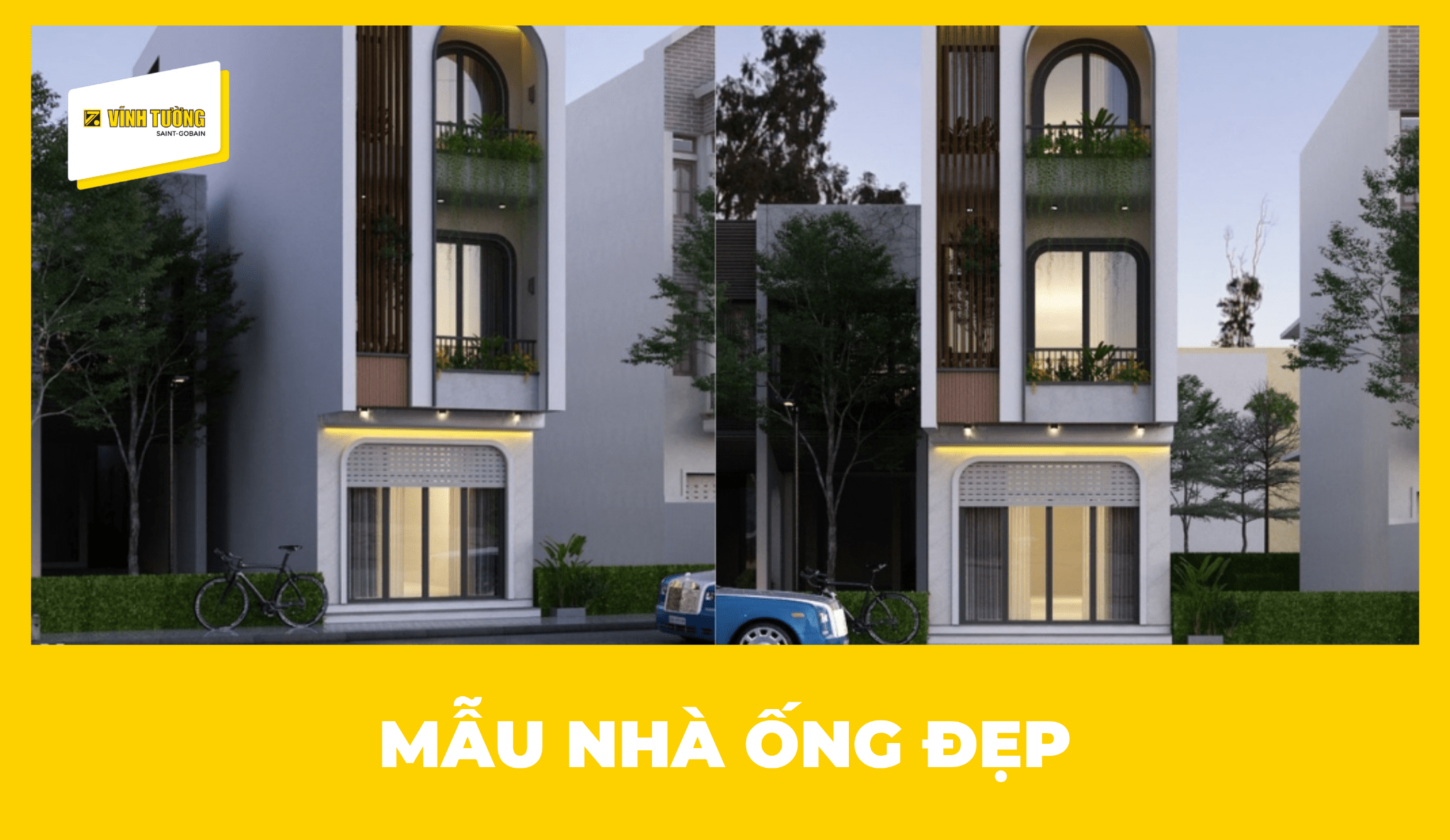 Mẫu nhà ống đẹp, tối ưu diện tích
