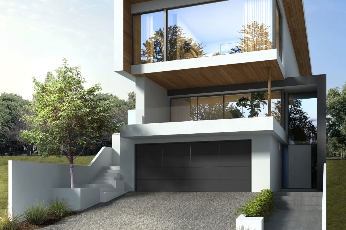 mẫu nhà ống đẹp 3 tầng 4m có gara ô tô tiện nghi