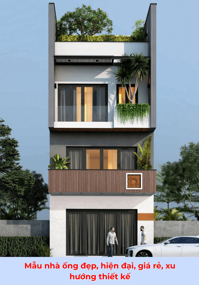 Mẫu nhà ống đẹp, hiện đại, giá rẻ, xu hướng thiết kế 2025