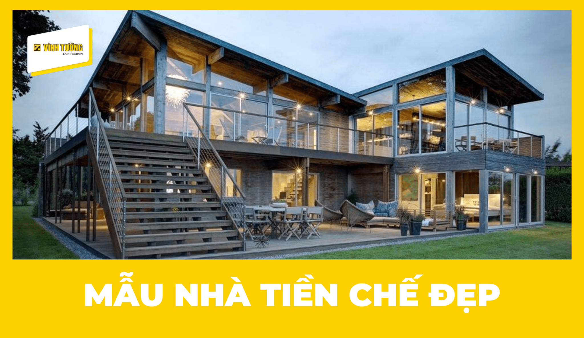 Mẫu nhà tiền chế đẹp, tiện nghi, hiện đại