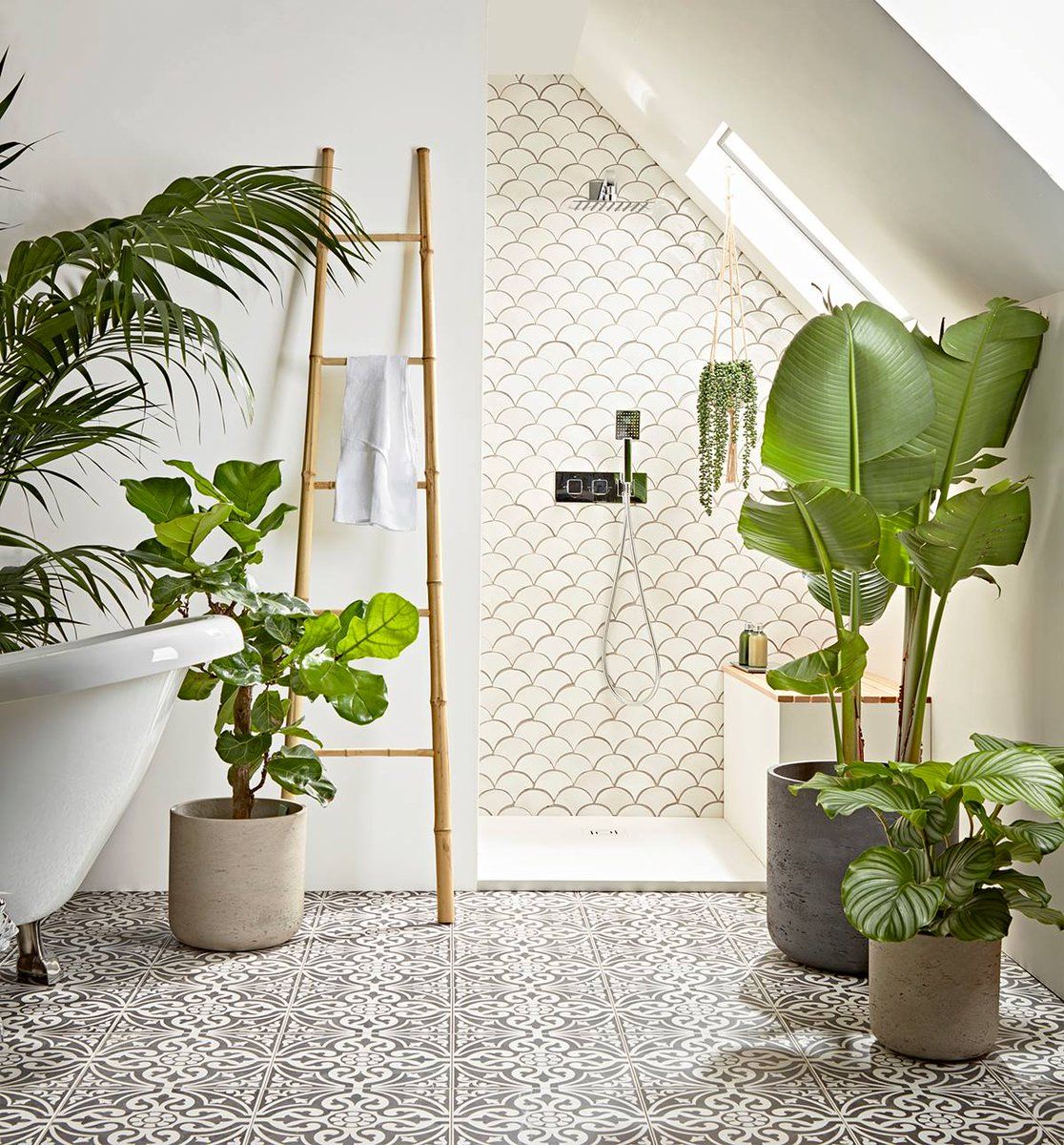 Mẫu nhà vệ sinh nhỏ đẹp bố trí cây xanh