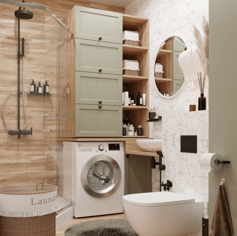 Mẫu nhà vệ sinh nhỏ đẹp có thiết bị thông minh