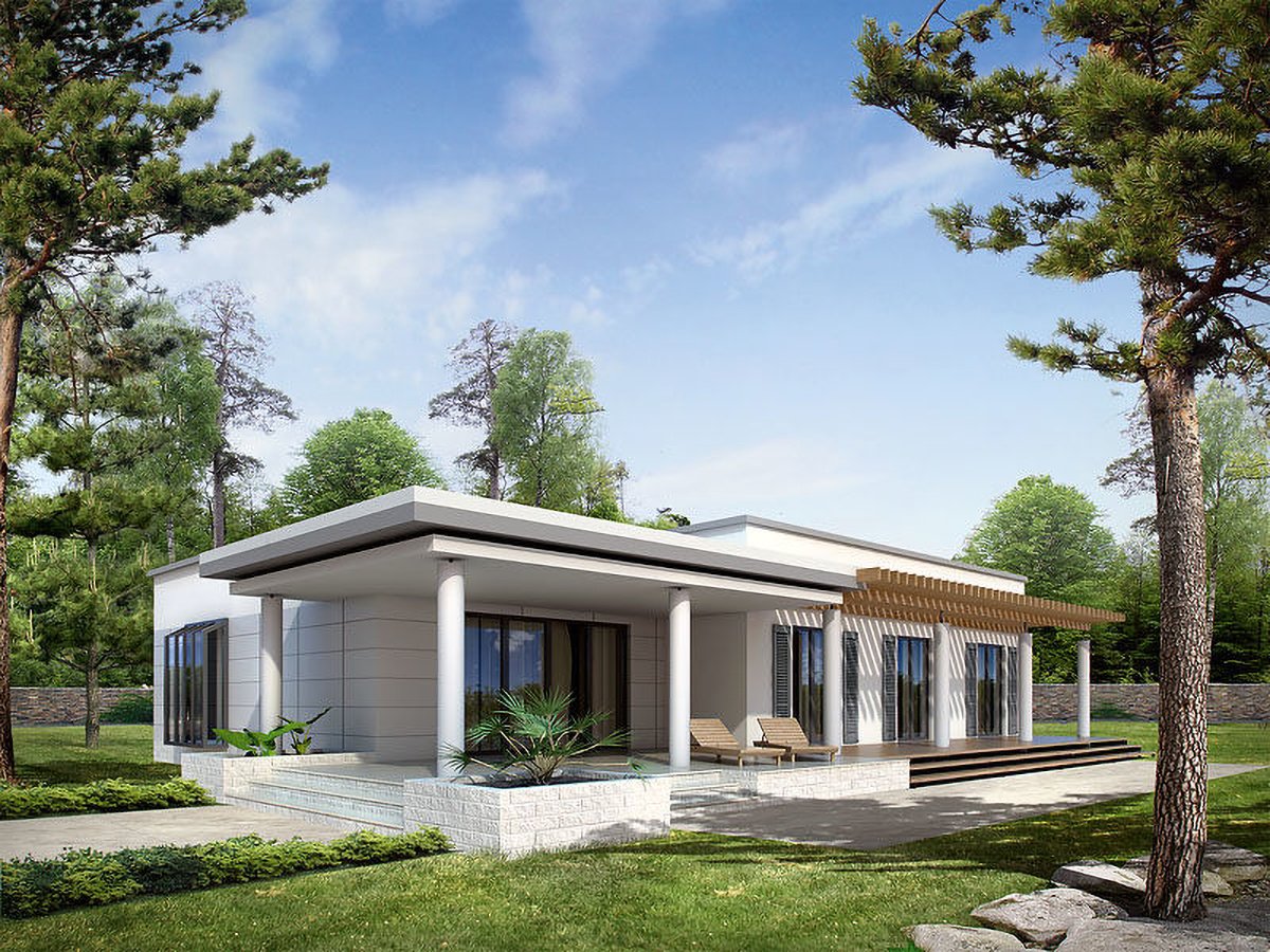 Mẫu nhà vườn đẹp có sân chơi cho trẻ em