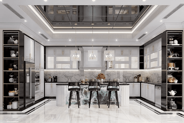 Mẫu phòng bếp đẹp cho biệt thự