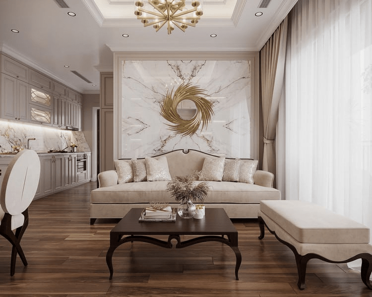 Mẫu phòng khách chung cư đẹp, sang trọng