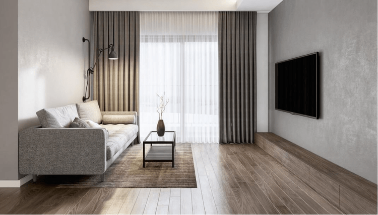 phòng khách chung cư đẹp, đơn giản và hiện đại