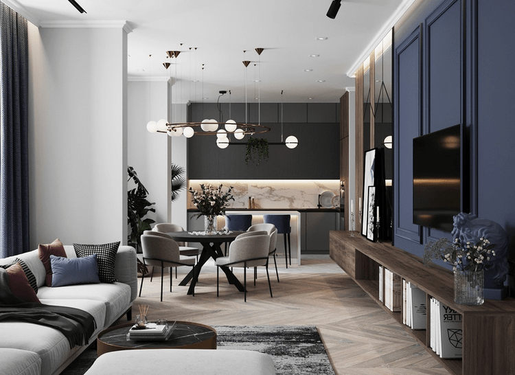Mẫu phòng khách chung cư đẹp, hiện đại và tinh tế