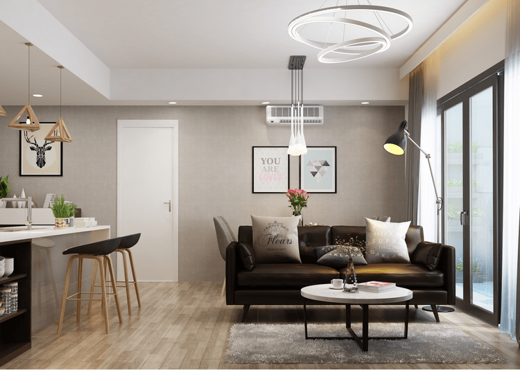 Mẫu thiết kế phòng khách chung cư đẹp, hiện đại