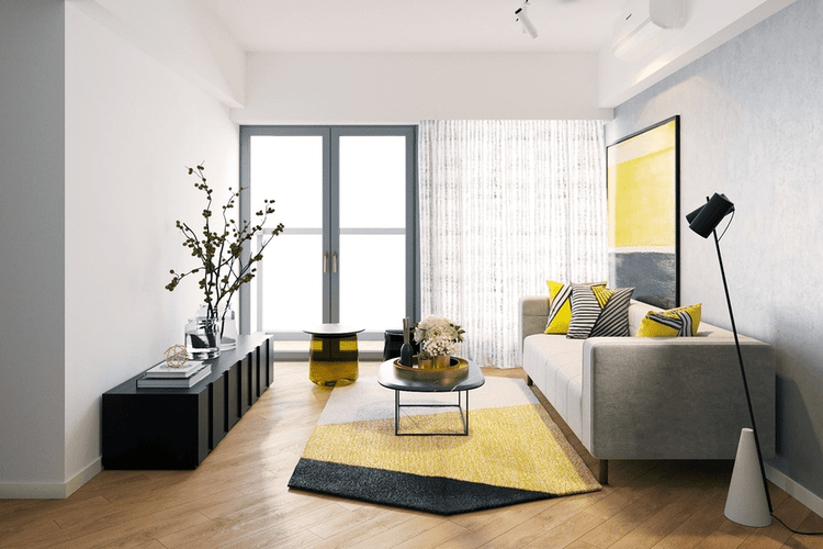 Mẫu phòng khách chung cư đẹp hiện đại