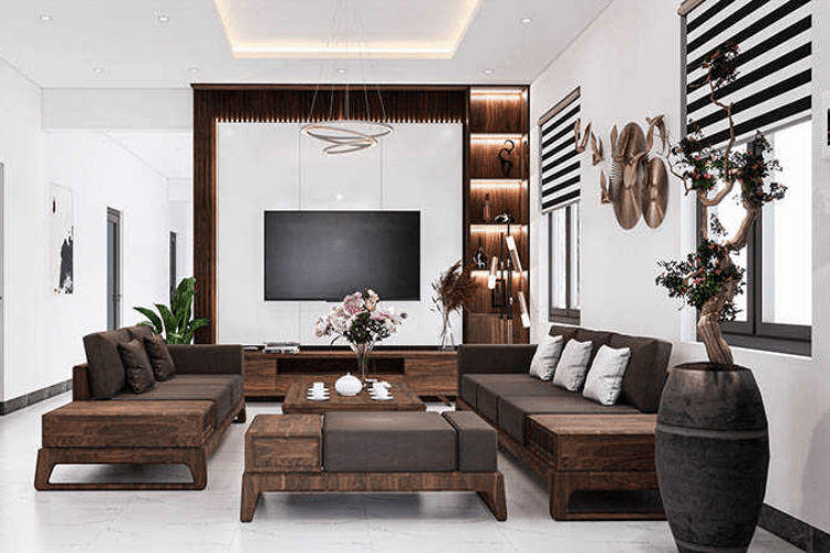 Thiết kế phòng khách nhà cấp 4 đẹp, tiện nghi nhất