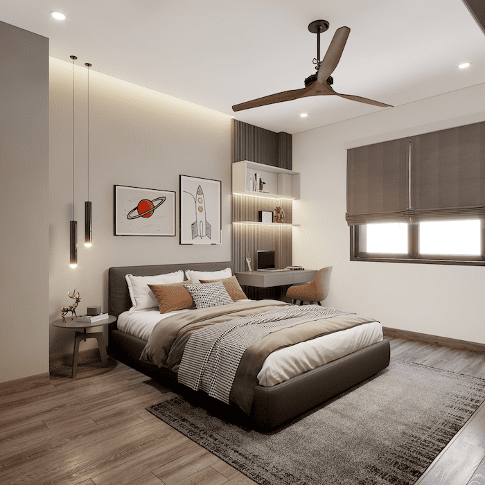 Mẫu phòng ngủ cho bé trai đẹp, tối giản nhưng không kém phần tiện nghi