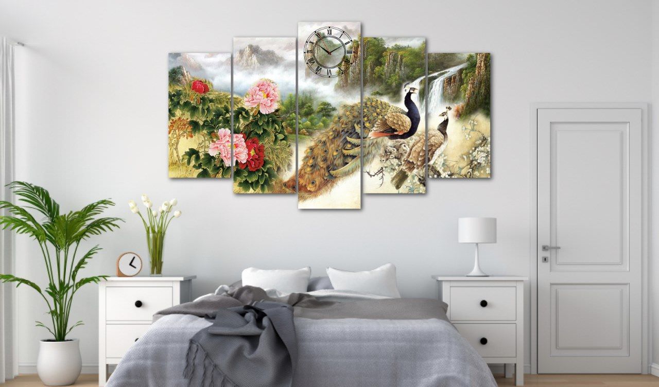 Mẫu phòng ngủ đẹp trang trí tranh đầu giường hợp phong thuỷ