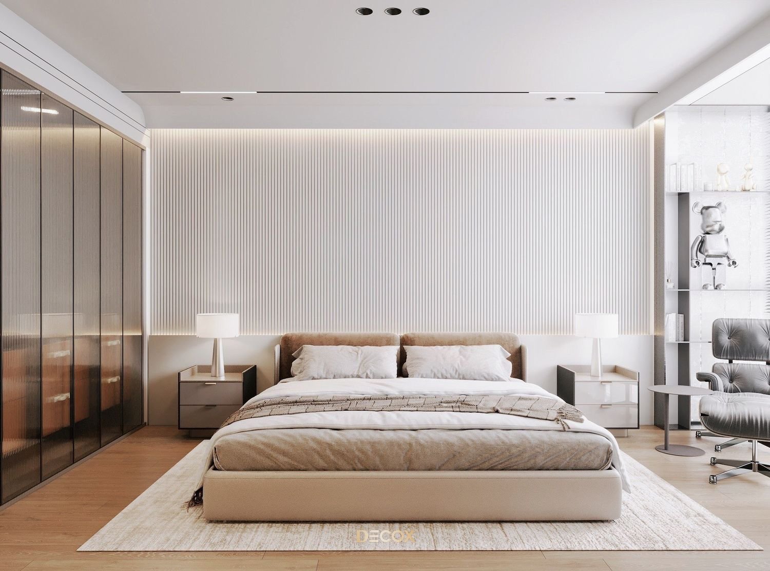 Mẫu phòng ngủ đẹp, thanh lịch với tone trắng