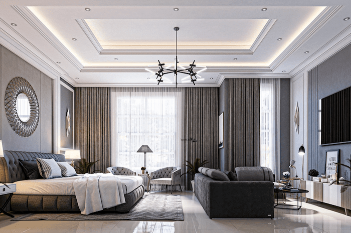 Mẫu phòng ngủ master sang trọng, luxury