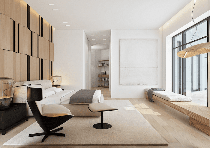 Mẫu phòng ngủ master phong cách tối giản