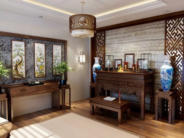 Mẫu phòng thờ truyền thống mang đậm nét văn hóa dân tộc