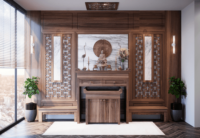 Thiết kế phòng thờ đẹp, hiện đại