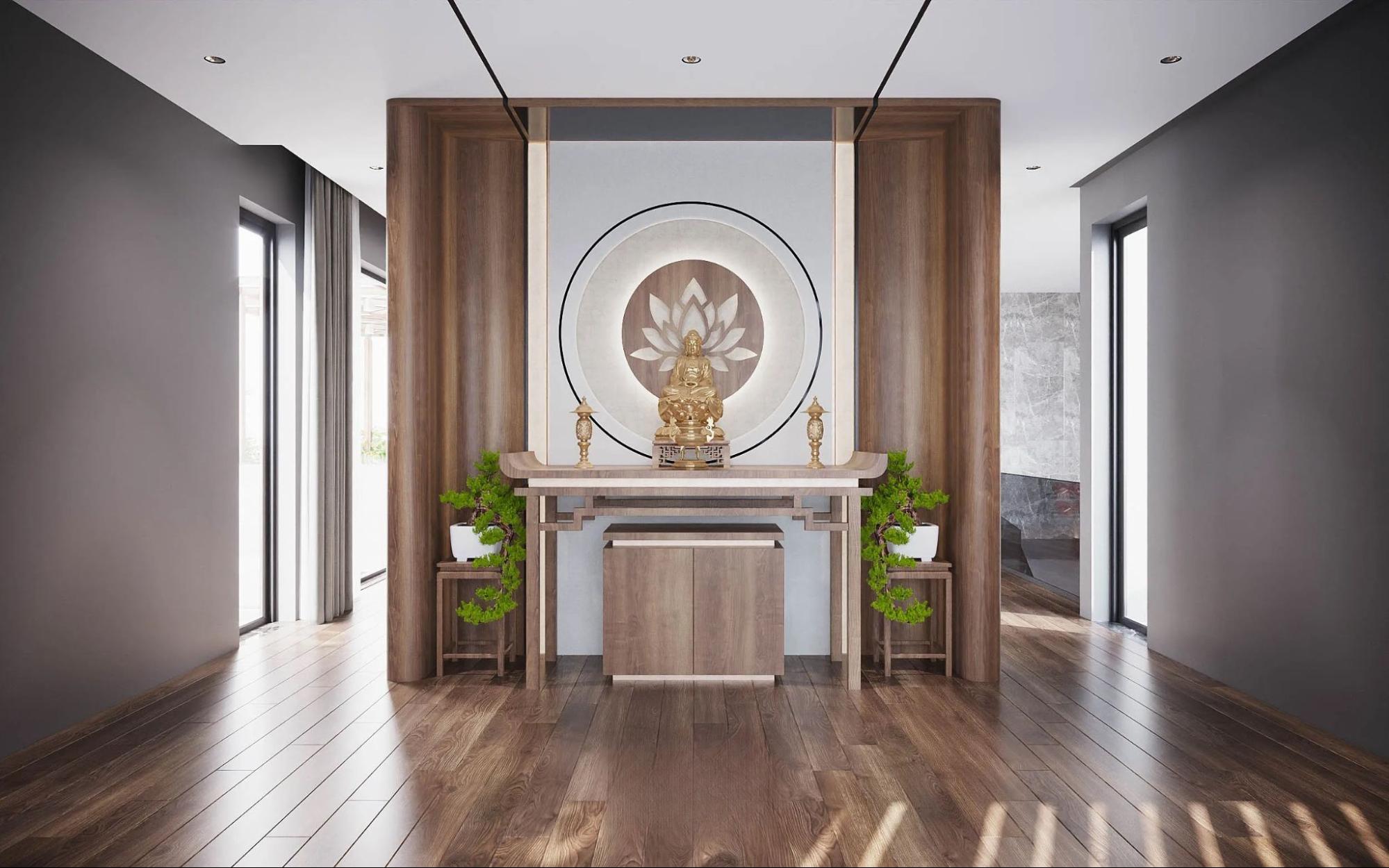 Mẫu phòng thờ tân cổ điển đẹp ấn tượng