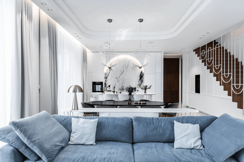 Mẫu trần thạch cao phòng khách đẹp 25m2 đẹp, sang trọng