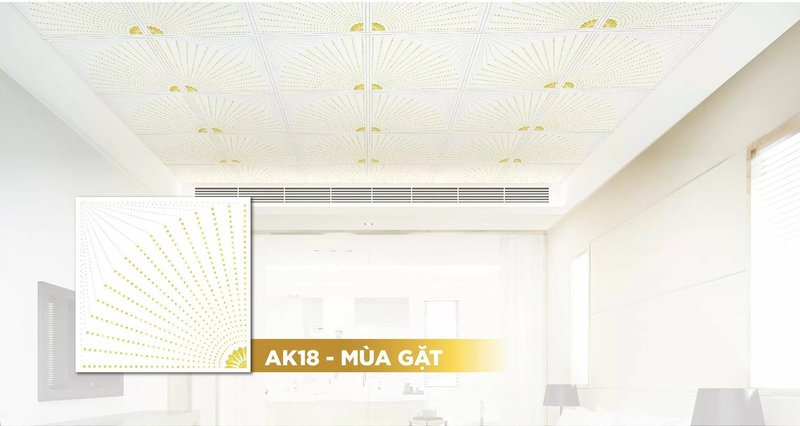 Mẫu trần thả Vĩnh Tường Mùa Gặt trong bộ sưu tập Ánh Kim