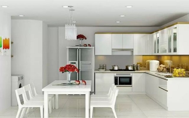 Mẫu trần thạch cao phòng bếp đẹp, đơn giản