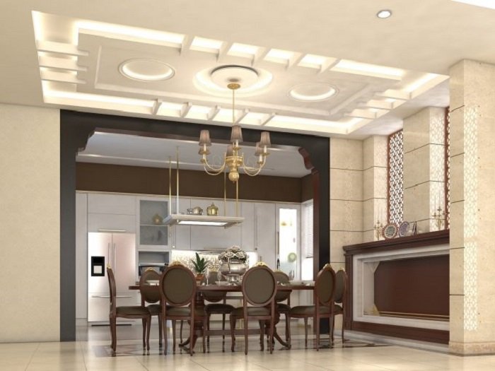 Mẫu trần thạch cao cho phòng bếp ấn tượng, lạ mắt