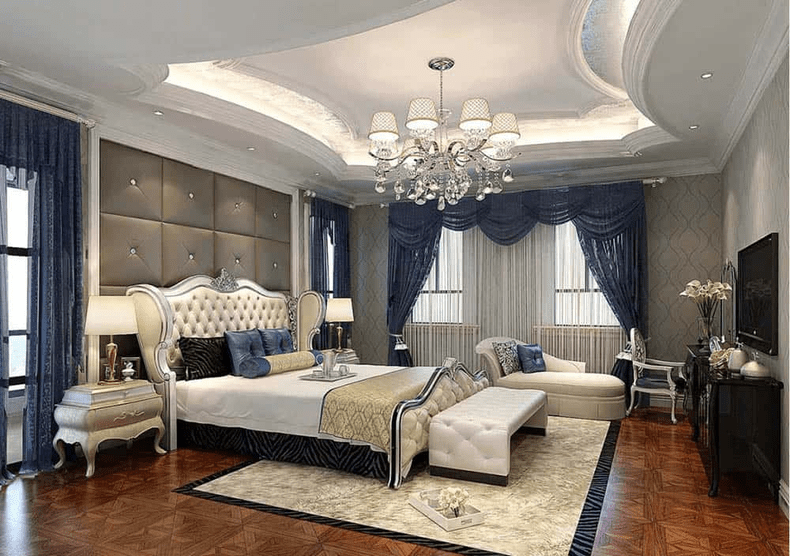 Mẫu trần thạch cao giật 2 cấp sang trọng, thiết kế độc đáo cho biệt thự