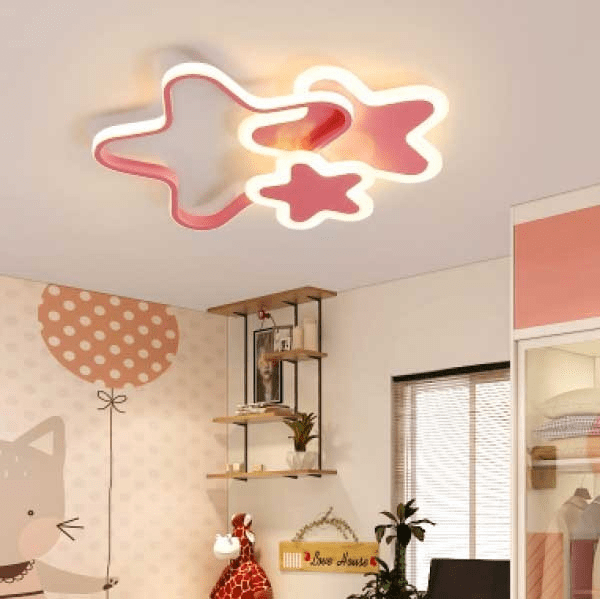 Mẫu trần thạch cao hình ngôi sao ấn tượng, thiết kế đáng yêu cho phòng ngủ