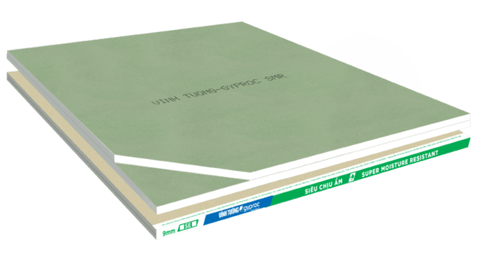 Trần chịu ẩm cho phòng khách nhà gác lửng