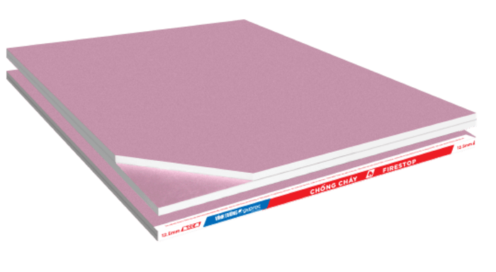 Trần thạch cao chống cháy cho phòng khách nhà gác lửng