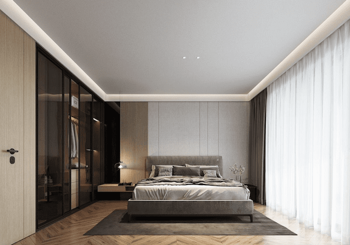 Mẫu trần thạch cao phòng ngủ vợ chồng đơn giản mà đẹp