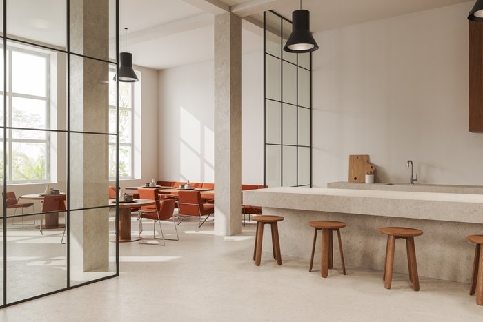 Trần thạch cao chìm rất được ưa chuộng tại quán cà phê bởi sự độc đáo