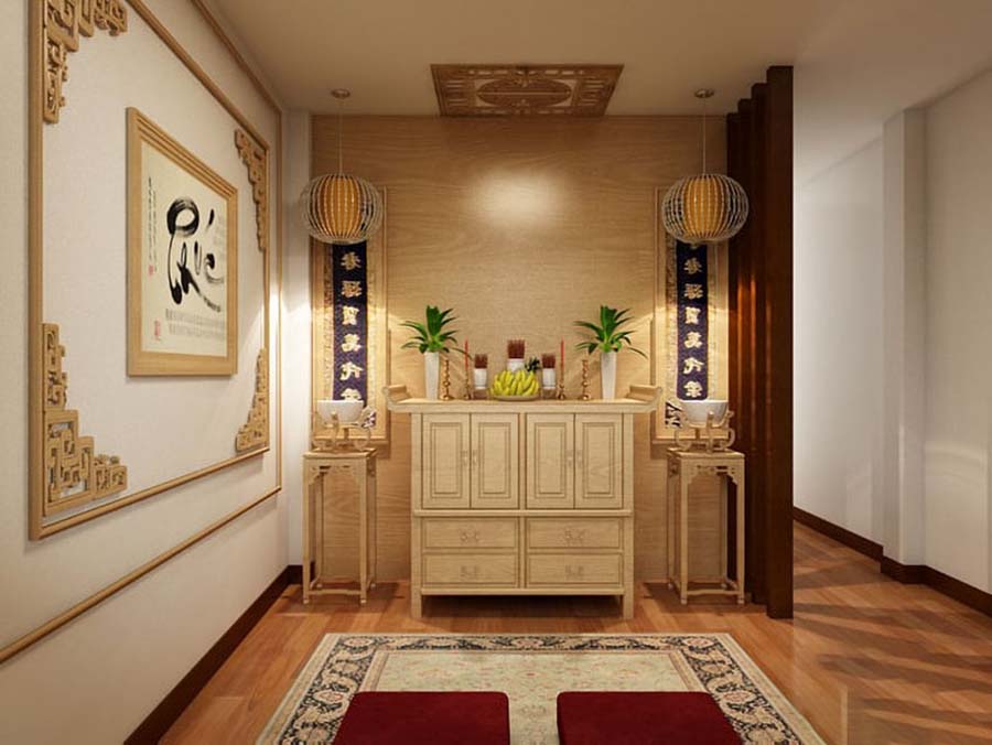 Vách ngăn thạch cao cho phòng thờ