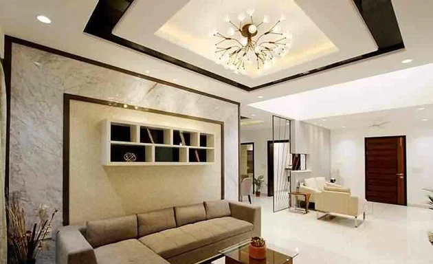 Vách ngăn thạch cao phòng khách đẹp