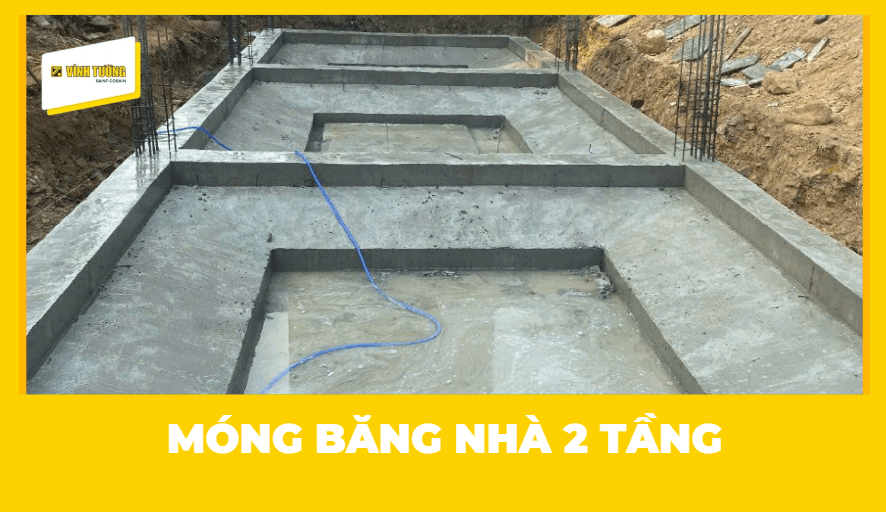 Móng băng nhà 2 tầng: Bản vẽ, quy trình thi công & lưu ý quan trọng