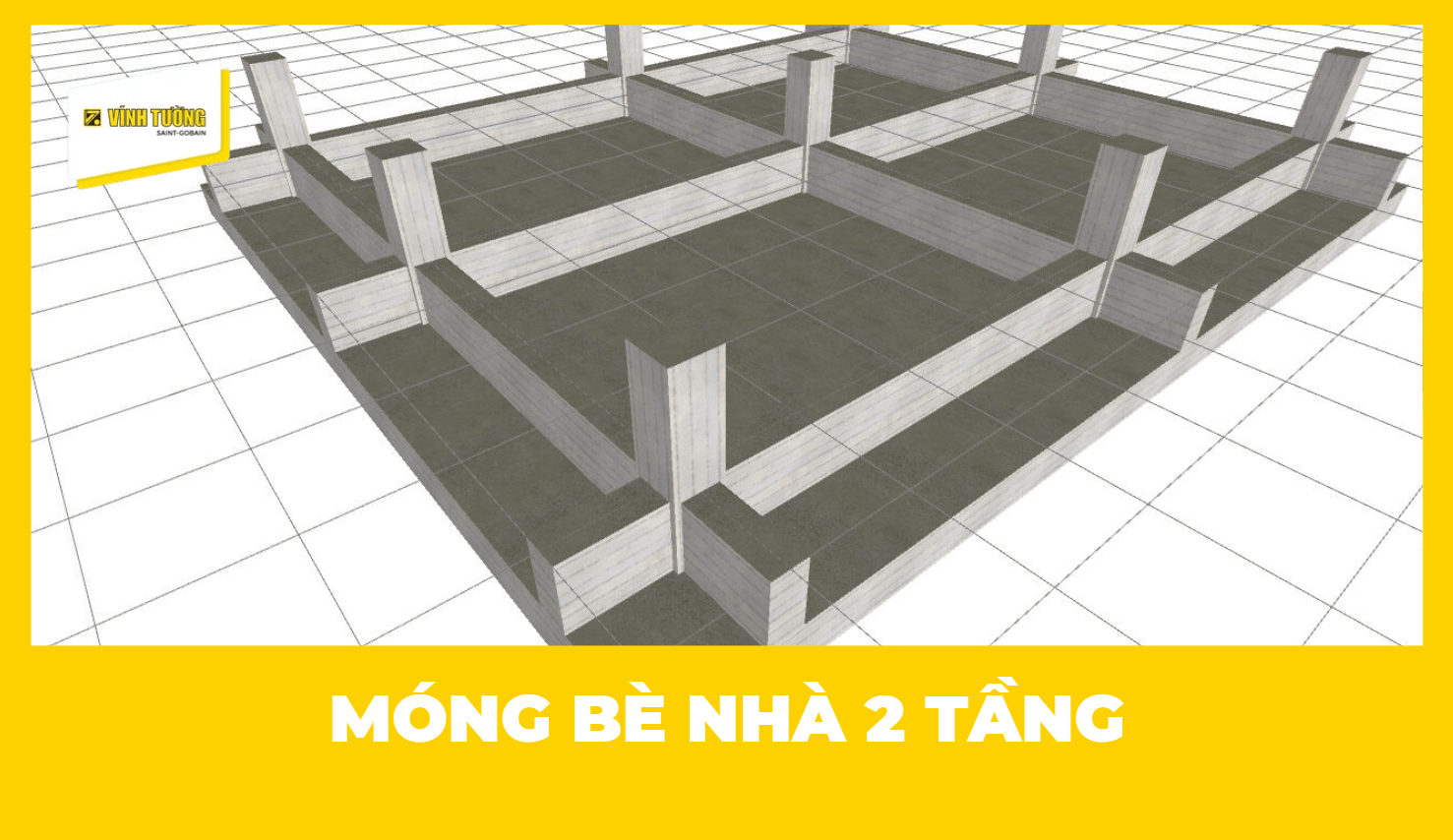 Móng bè nhà 2 tầng: Bản vẽ, thi công & Lưu ý quan trọng