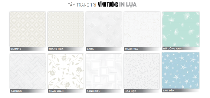 ngưng sản xuất một số tấm trang trí