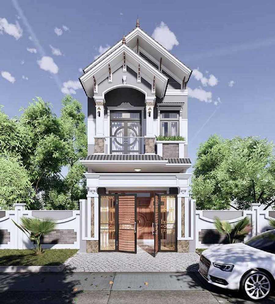 mẫu nhà 1 lầu 1 trệt mái ngói