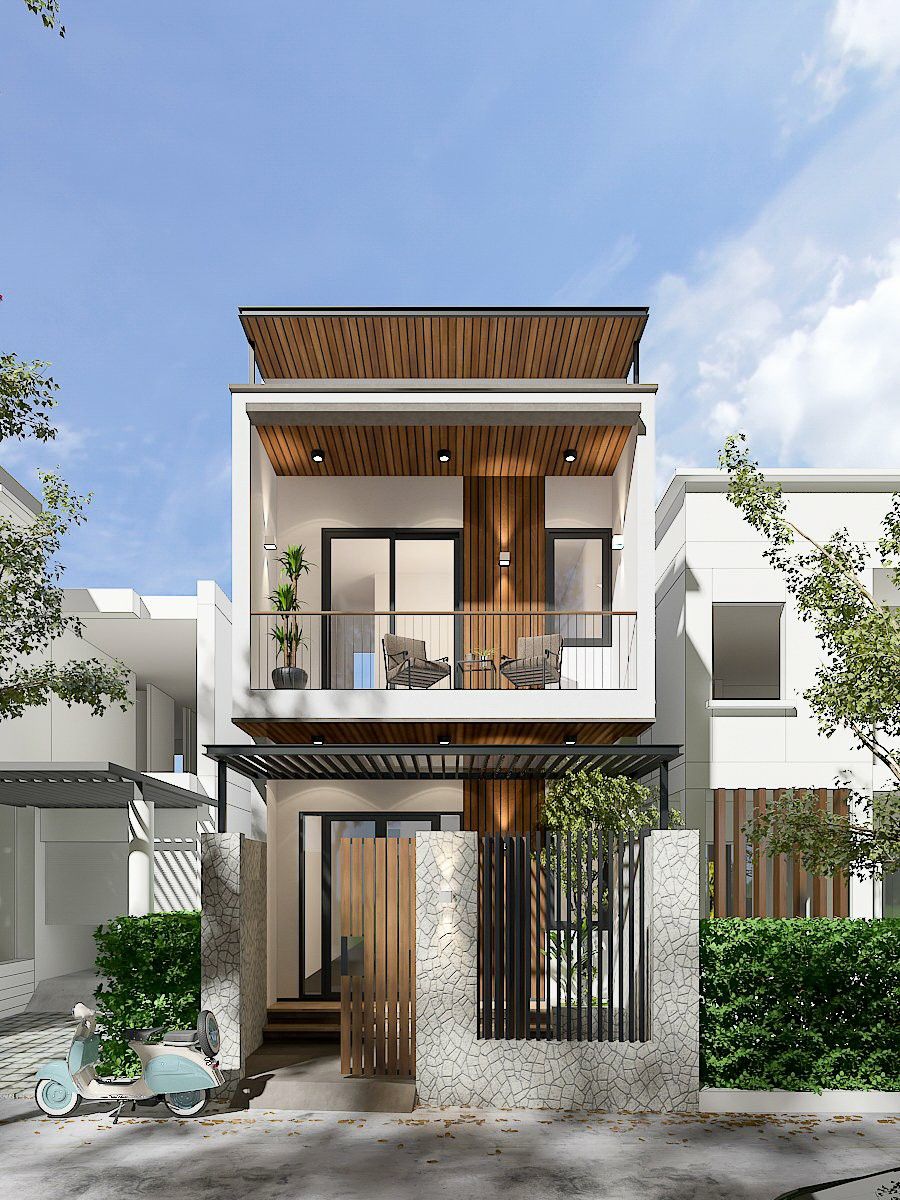 nhà 1 trệt 1 lầu 4x20 hiện đại