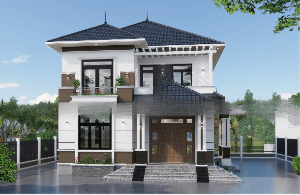 Nhà mái Nhật phong cách hiện đại, độc đáo