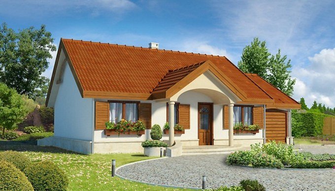 nhà ba gian hiện đại, tinh tế