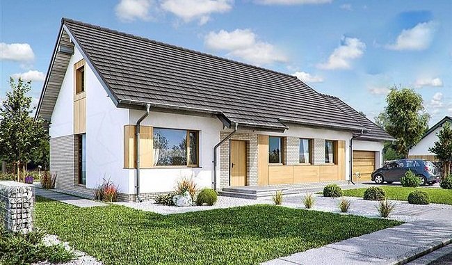 nhà ba gian kết hợp cửa sổ lớn