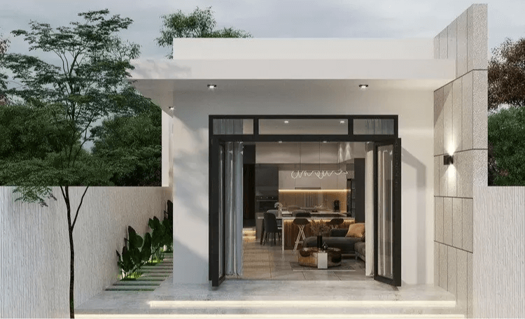 nhà cấp 4 2 phòng ngủ 5x12 đẹp