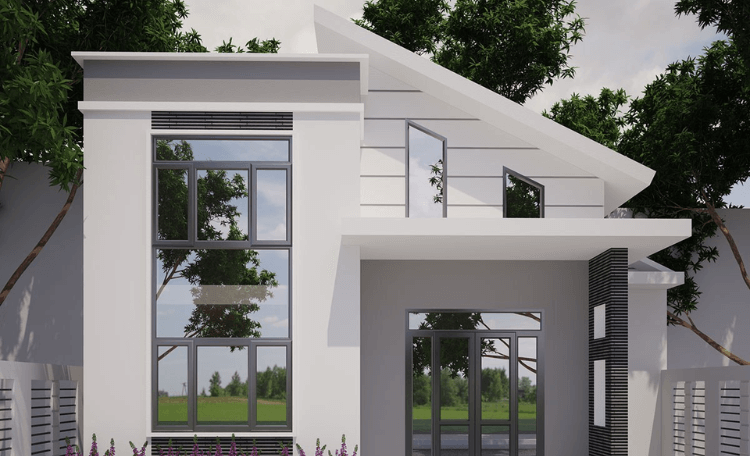 nhà cấp 4 2 phòng ngủ 5x12