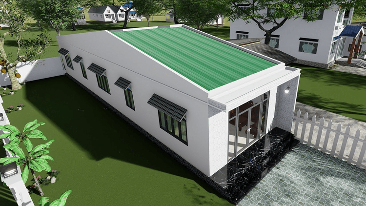Nhà cấp 4 đẹp 5x20 mái tôn 2 phòng ngủ giúp tiết kiệm chi phí tối ưu cho gia chủ