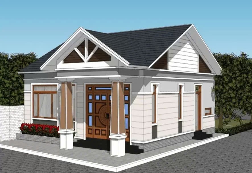 Mẫu nhà cấp 4 đẹp giá rẻ 300 triệu nông thôn