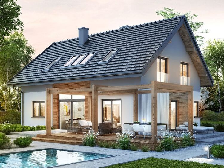 Mẫu nhà cấp 4 biệt thự lộng lẫy với giá 300 triệu (Nguồn: Internet)