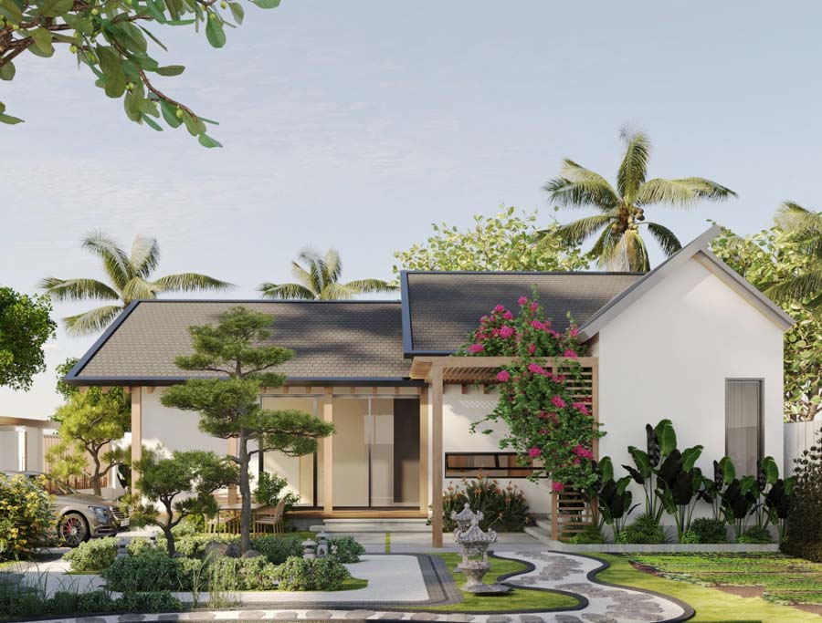 Mẫu nhà cấp 4 hiện nay hầu hết mang phong cách hiện đại, đẹp mắt (Nguồn: Internet)