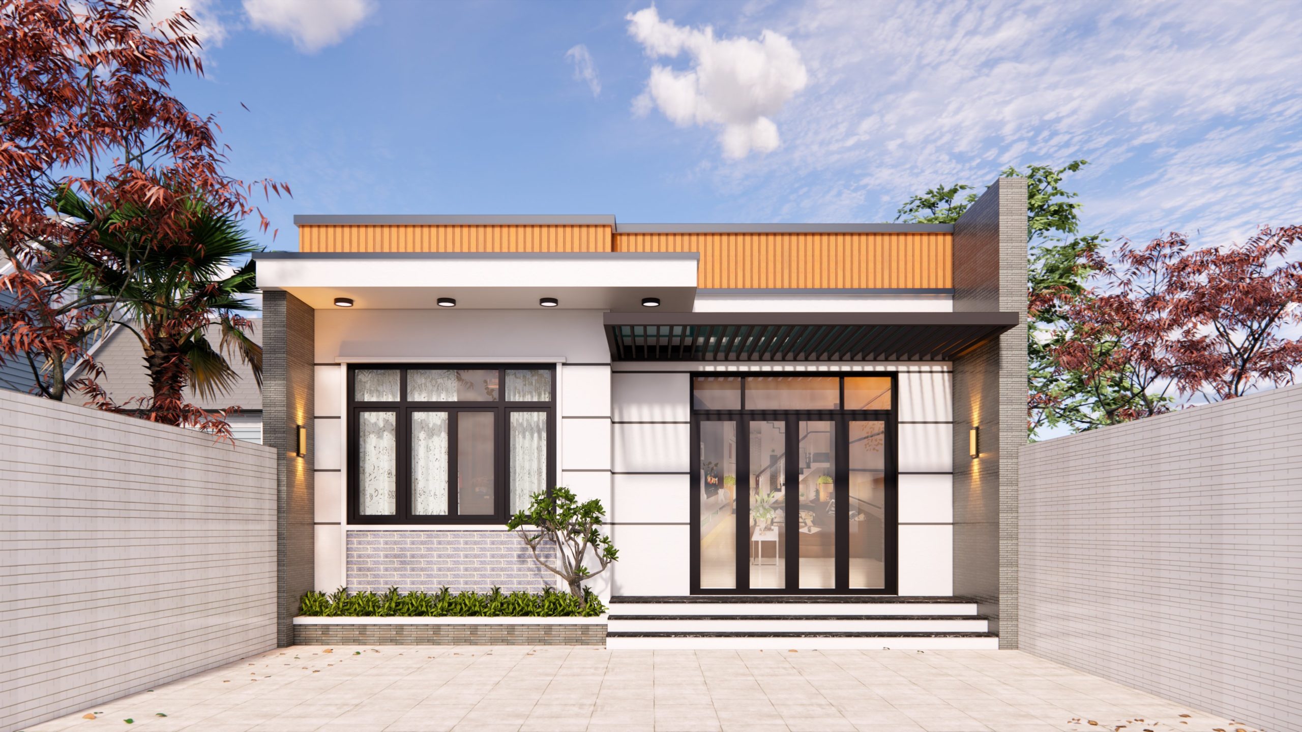 Mẫu nhà cấp 4 đẹp giá rẻ 300 triệu cho các gia chủ ở khu vực nông thôn (Nguồn: Internet)